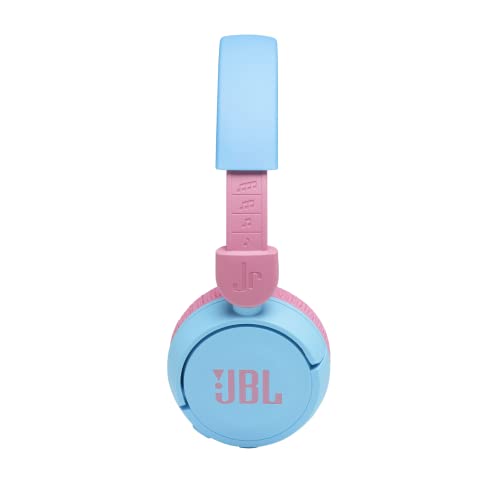 JBL Jr 310BT - Children's over-ear headphones with Bluetooth and built-in microphone, in blue and pink