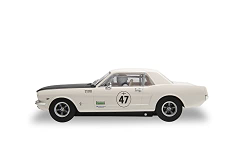 Scalextric Ford Mustang - Bill and Fred Shepherd - Goodwood Revival. Classic Touring. Muscle Cars, White/Black (C4353)