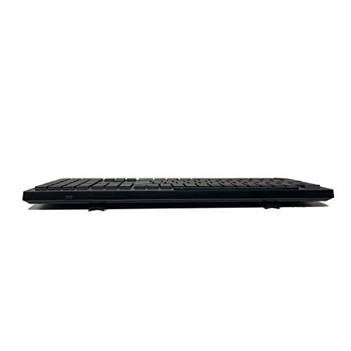 TECURS Wireless Keyboard QWERTY UK Layout, 2.4G Wireless Gaming Keyboard, LED Backlit, Ergonomic, Quiet, Waterproof, Full Size Keyboard with Multimedia Keys for Computer/PC/Laptop/MAC/Windows