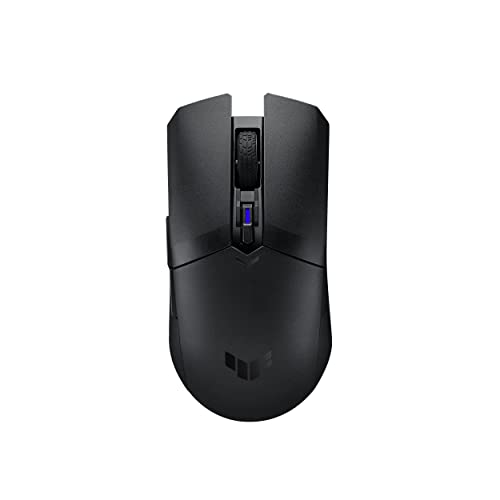 ASUS TUF Gaming M4 Wireless Gaming Mouse, dual wireless modes - Bluetooth/RF 2.4 GHz, 12,000 DPI Optical Sensor, 6 Programmable Buttons, PBT top cover with ASUS Antibacterial Guard, Black