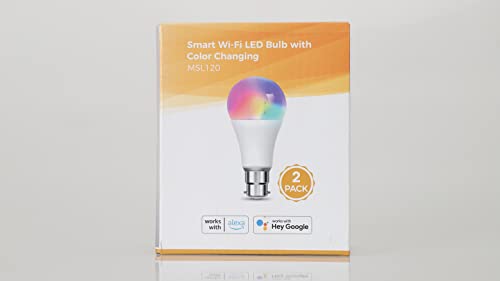 Refoss Smart Light Bulb Alexa b22 Bayonet WiFi Led Bulb 9W with Colour Changing Light, 810LM Dimmable (Warm/Cool) Smart Bulbs Works with Alexa(Echo and Echo Dot), Google Home - 2 Packs