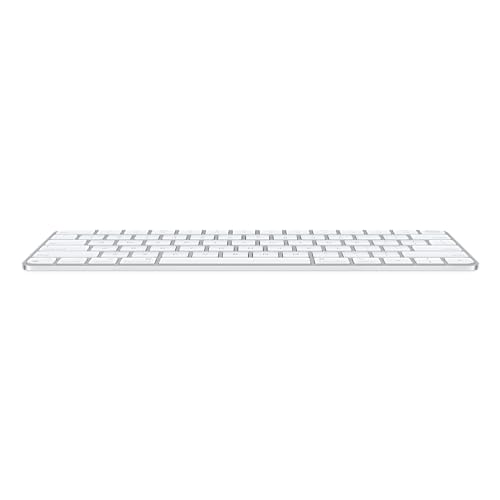 Apple Magic Keyboard with Touch ID: Bluetooth, rechargeable. Works with Mac computers silicon; British English, white keys