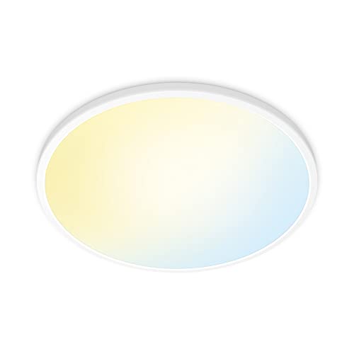 WiZ Tunable White Superslim Smart Connected WiFi Ceiling Mounted Light [White - 36W] Cool to Warm White Light, App Control for Home Indoor Lighting, Livingroom, Bedroom.