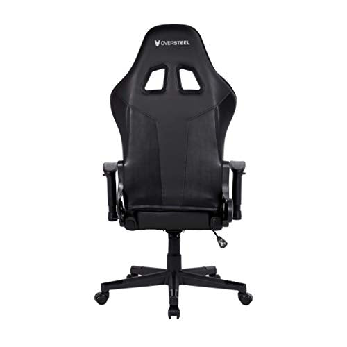 Oversteel - ULTIMET Professional Gaming Chair Leatherette, 2D Armrests, Height Adjustable, Reclining Backrest 180º, Gas Piston Class 3, Up to 120Kg, Black