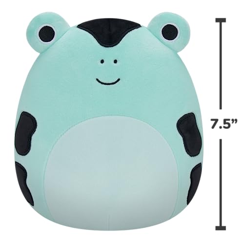 Squishmallows SQCR04088 Dear-Poison Dart Frog 7.5" Add Squad, Ultrasoft Stuffed Animal Toy, Official Kellytoy Plush