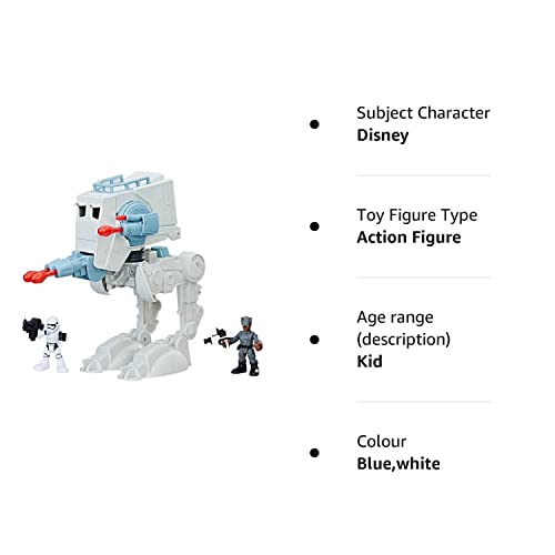 Hasbro Disney's Star Wars Playskool Galactic Heroes Exclusive Adventure Play Set, Imperial First Order AT-ST & 2 Action Figures Included, Toy, Designed for Kids Ages 3-7,Blue,white