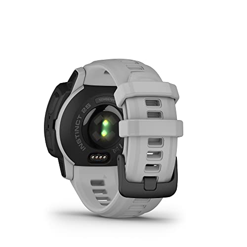 Garmin Instinct 2S SOLAR, Smaller Rugged GPS Smartwatch, Built-in Sports Apps and Health Monitoring, Solar Charging and Ultratough Design Features, Mist Grey