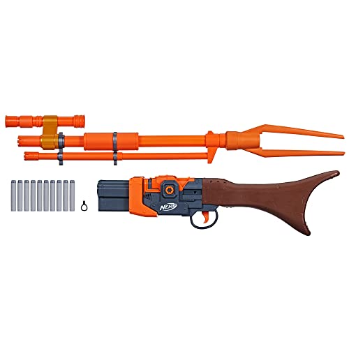 NERF Star Wars Amban Phase-Pulse Blaster, The Mandalorian, Scope, 10 Official Elite Darts, Breech Load, 50.25 Inches Long