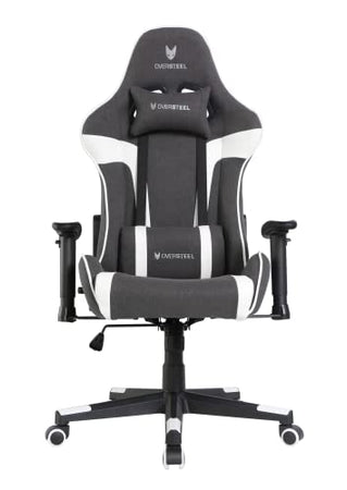 Oversteel - ULTIMET Professional Gaming Chair, Breathable Fabric, 2D  Armrests, Height Adjustable, 180° Reclining Backrest, Gas Piston Class 3,  Up to 120Kg, Black/White