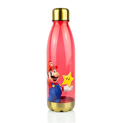 Nintendo Super Mario 20oz Red Plastic Water Bottle