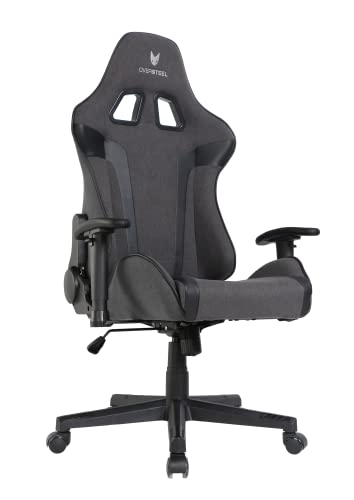 Oversteel - ULTIMET Professional Gaming Chair, Breathable Fabric, 2D Armrests, Height Adjustable, 180° Reclining Backrest, Gas Piston Class 3, Up to 120Kg, Black