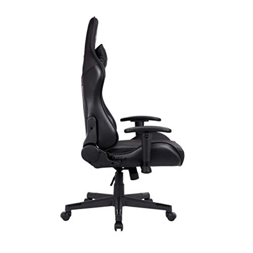 Oversteel - ULTIMET Professional Gaming Chair Leatherette, 2D Armrests, Height Adjustable, Reclining Backrest 180º, Gas Piston Class 3, Up to 120Kg, Black