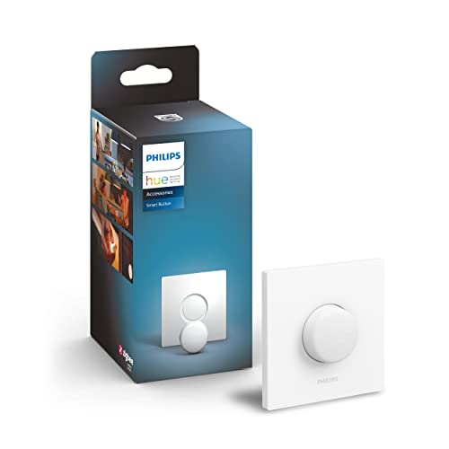 Philips Hue Smart Button Smart Lighting Accessory. Wireless Control of Home Lights, Livingroom, Bedroom.