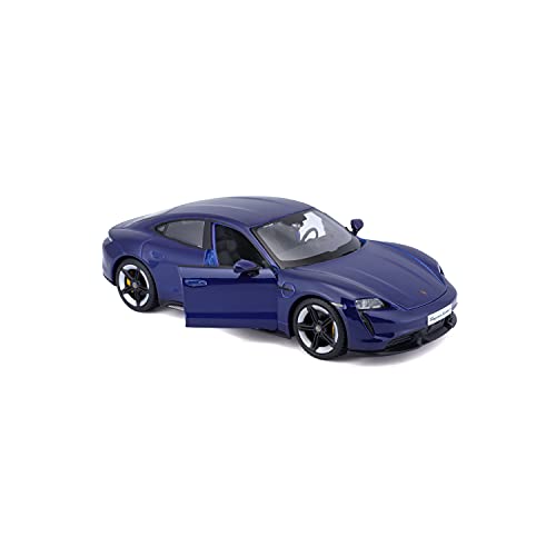 Bburago Porsche Taycan Turbo S in Blue 1/24 Scale (18-21098B)