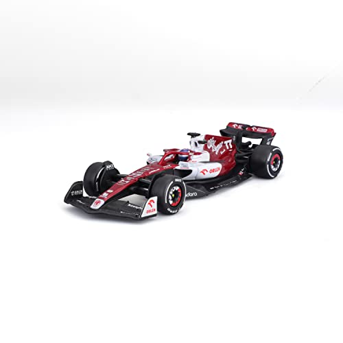 Bburago B18-38068B Foarula 1 ALFA Romeo F1 Team ORLEN C42 (2022) with Helmet BOTTAS 1:43 Scale Die-Cast Collectible Race Car, Assorted Colours