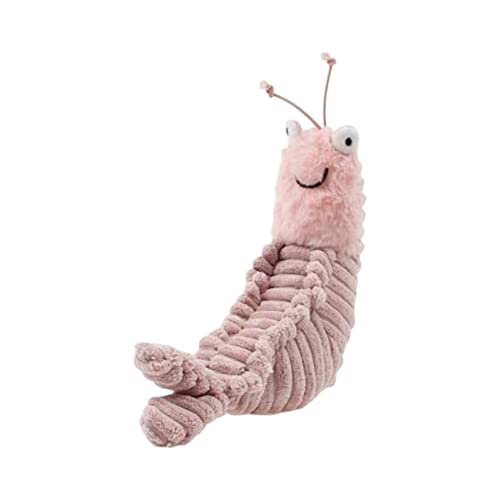 LAARNT 22cm Pippi shrimp plush toy, Pink shrimp doll, children cute plush doll gift home decoration