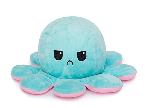 315 Supplies Plush Octopus Toy Double-Sided Flip Reversible Soft Stuffed for Girls Boys Kids Friends, Emotion Perfect for Playing & Expressing Mood (Single Pack)