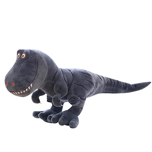 Uposao Large Dinosaur Plush Toys, 60 cm Dinosaur Plush Doll Cuddly Toy Simulation Tyrannosaurus Plush Toy Soft Stuffed Toy Cushion Animal Toy Gift for Baby, Children, Boys, Grey