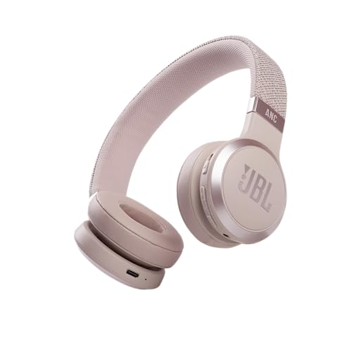 JBL Live 460NC - Wireless On-Ear Bluetooth headphones with Active Noise Cancelling technology and up to 50 hours battery life, in rose pink