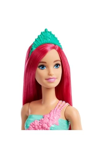 Barbie Dreamtopia Royal Doll with Dark-Pink Hair & Sparkly Bodice Wearing Removable Skirt, Shoes & Headband, HGR15