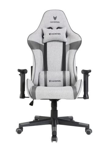 Oversteel - ULTIMET Professional Gaming Chair, Breathable Fabric, 2D Armrests, Height Adjustable, 180° Reclining Backrest, Gas Piston Class 3, Up to 120Kg, Gray