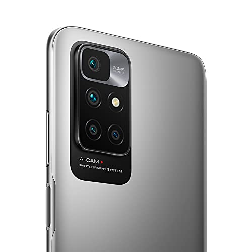 Xiaomi Redmi 10 - Smartphone 4+64GB, 6,5” FHD+ 90Hz DotDisplay, MediaTek Helio G88, 50MP AI quad Camera, 5000mAh, Carbon Gray (UK Version + 2 Years Warranty)