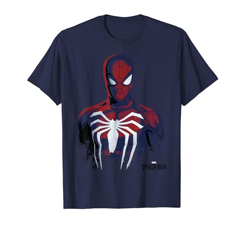 Marvel Spider-Man Game Grunge Portrait T-Shirt