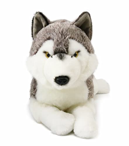 ICE KING BEAR Wolf Soft Toy Stuffed Animal Plush 14 Inches (Prone)