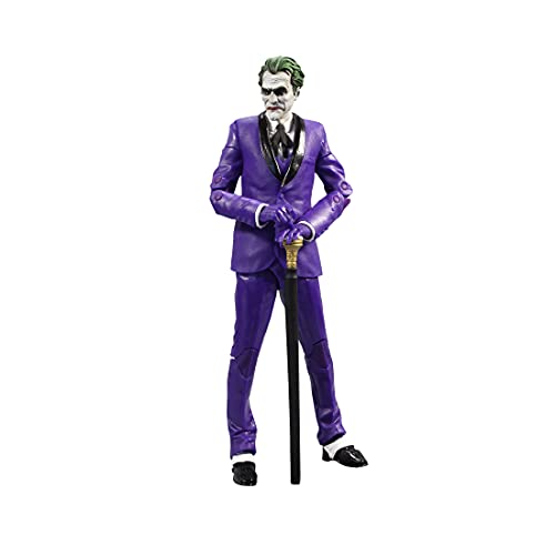 McFarlane Toys, DC Multiverse 7-inch The Joker (Classic) Action Figure, Collectible DC Batman Three Joker Comic Figure with Stand Base and Unique Collectible Character Card – Ages 12+