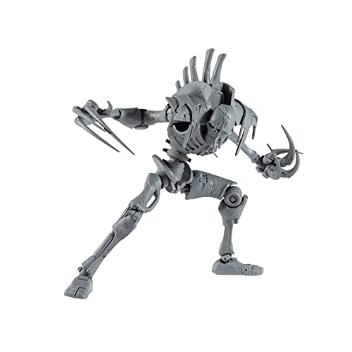 McFarlane Toys, Warhammer 40000 Necron Flayed One Action Figure with 22 Moving Parts, Unpainted Collectible Warhammer Figure with collectors stand base, Customise your figure – Ages 12+