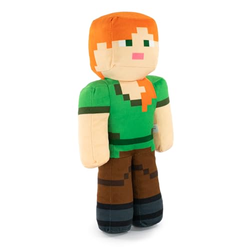 Plush Minecraft Video Game Characters - Enderman, Camel, Ocelot, Pig, Steve, Alex, Creeper, Wolf - Sizes according to Model - Super Soft Quality (Alex)