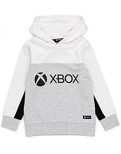 Xbox Hoodie For Boys & Girls | Kids White Grey Game Console Logo Hooded Sweatshirt | Childrens Gamers Jacket Clothing Merchandise 14-15 Years