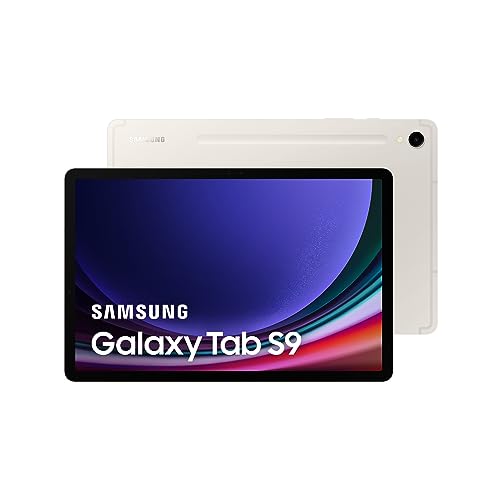 Samsung Galaxy Tab S9 WiFi Android Tablet, 128GB Storage, Unlocked, 3 Year Manufacturer Extended Warranty (UK Version) - Beige