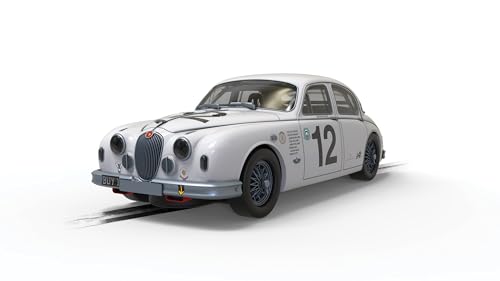 Scalextric Hornby Hobbies LTD C4419 Jaguar Mk1-Buy1-Goodwood 2021 Slot Classic Touring Cars, White, 1:32 Scale