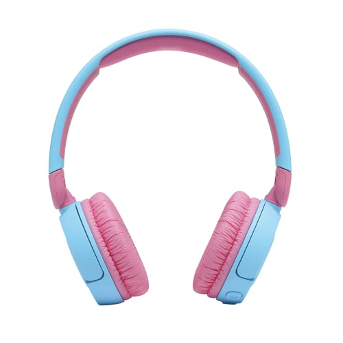 JBL Jr 310BT - Children's over-ear headphones with Bluetooth and built-in microphone, in blue and pink