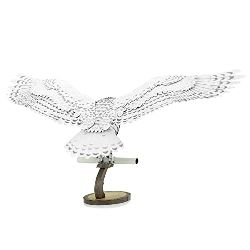 Metal Earth Fascinations PS2007 Metal Construction Kits - Harry Potter Snow Owl Hedwig, Laser Cut 3D Construction Kit, 3D Metal Puzzle, DIY Model Kit with 2.5 Metal Boards, from 14 Years