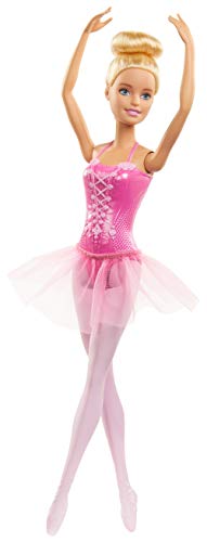 Barbie Ballerina Doll with Ballerina Outfit, Tutu, Sculpted Toe Shoes and Ballet-posed Arms for Ages 3 and Up, GJL59