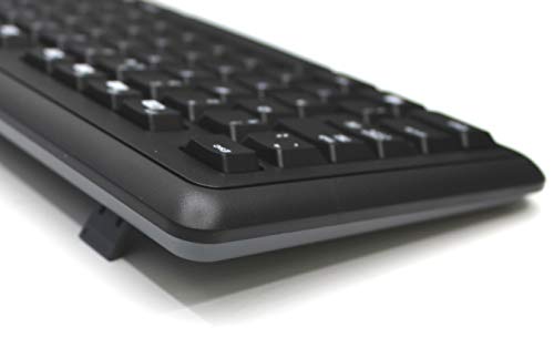 Logitech K110 Wired USB Wired Spill Resistant Full-Size PC Keyboard with Media Control, Compatible with Windows & Linux, For Home, Office & Business QWERTY UK Layout - Black
