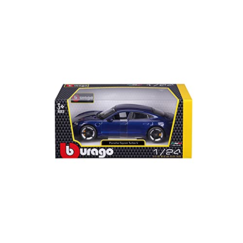 Bburago Porsche Taycan Turbo S in Blue 1/24 Scale (18-21098B)