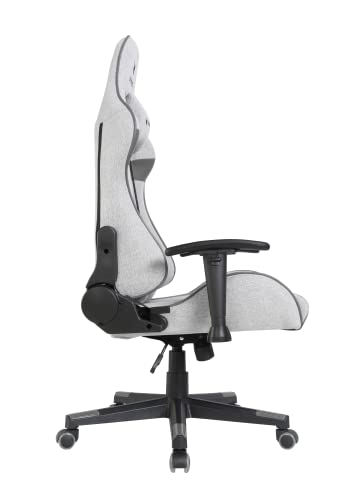 Oversteel - ULTIMET Professional Gaming Chair, Breathable Fabric, 2D Armrests, Height Adjustable, 180° Reclining Backrest, Gas Piston Class 3, Up to 120Kg, Gray