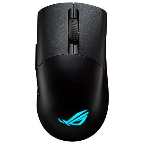 Asus ROG Keris Wireless AimPoint Gaming Mouse, Tri-mode connectivity (2.4GHz RF, Bluetooth, Wired), 36000 DPI sensor, 5 programmable buttons, ROG SpeedNova, Replaceable switches, Paracord cable, Black