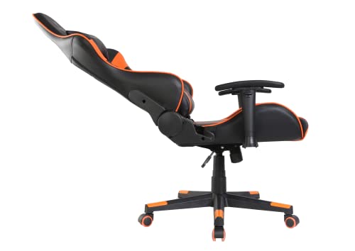 Oversteel - ULTIMET Professional Gaming Chair Leatherette, 2D Armrests, Height Adjustable, Reclining Backrest 180º, Gas Piston Class 3, Up to 120Kg, Orange