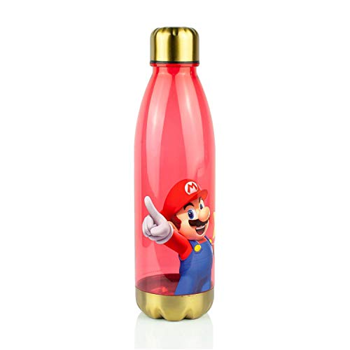Nintendo Super Mario 20oz Red Plastic Water Bottle