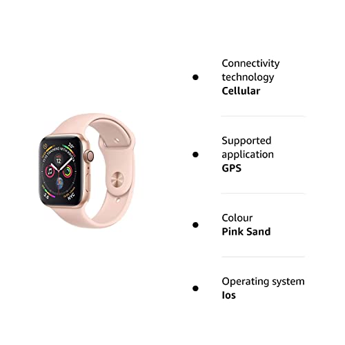 Apple Watch Series 4 40mm (GPS) - Gold Aluminium Case with Pink Sand Sport Band (Renewed)