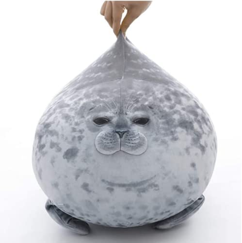 TBGENIUS Blob Seal Plush, Chubby Soft Ocean Animal Pillow, Stuffed Cute Cushion Toy for Kids Children (40cm)