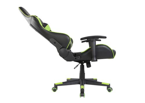 Oversteel - ULTIMET Professional Gaming Chair Leatherette, 2D Armrests, Height Adjustable, Reclining Backrest 180º, Gas Piston Class 3, Up to 120Kg, Green