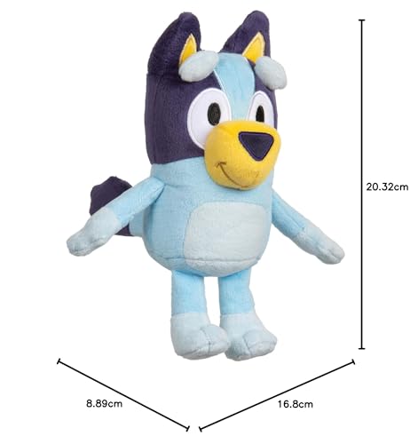 Giochi Preziosi BLY06100 BLY06100 - Bluey Soft Plush Toy - 20 cm Tall - Just Like Cartoon - For Children 3 Years Old, Colourful