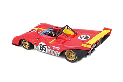 Bburago B18-36302 312P 1:43 Ferrari Racing 312 P 1972, Red