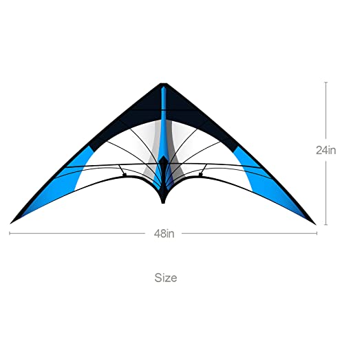 Touch the sky 48 Inch Stunt Kite Outdoor Sport Fun Toys Dual Line Sport Kite - Includes Kite Line, Handles And Bag