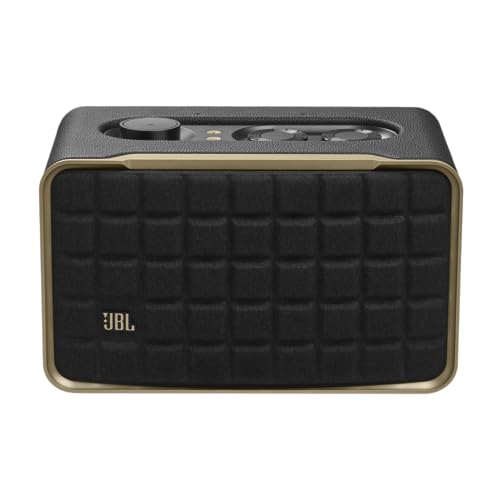 JBL Authentics 200, Smart Home Wifi Speaker and Music Streaming, Voice Assist and Bluetooth Connectivity, Retro Design in Black